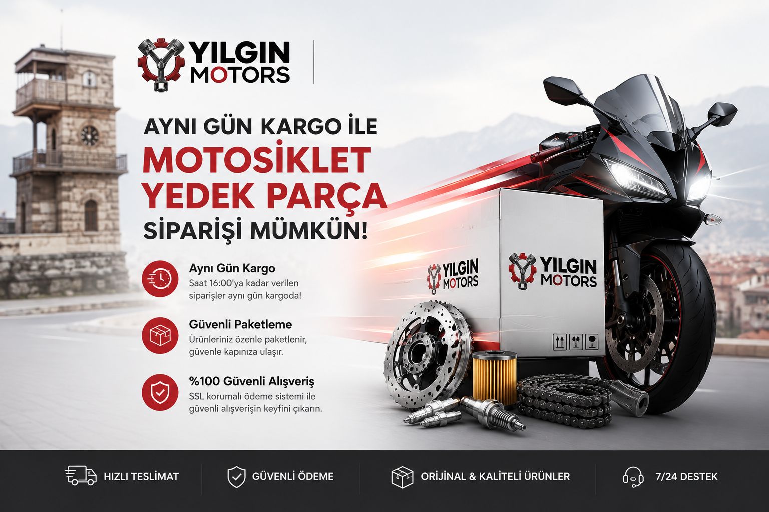 Bursa'da Ayni Gun Kargo Ile Motosiklet Yedek Parca Siparisi Mumkun mu? - motosiklet yedek parça Bursa
